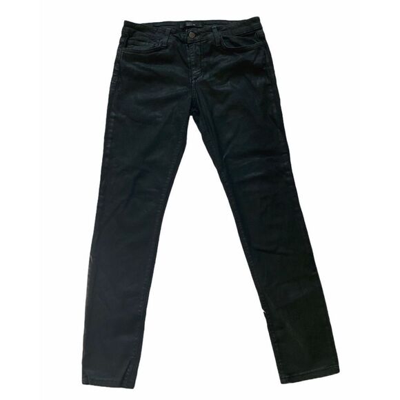 Joe’s Jeans “The Skinny” Coated Skinny Ankle Jeans Black Women’s US Size 28 - Picture 2 of 11